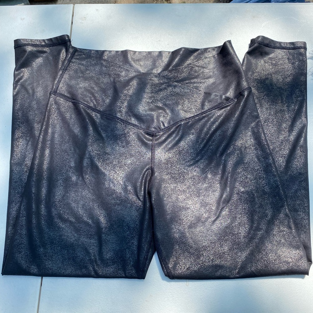 Aerie Faux Leather Crossover Leggings